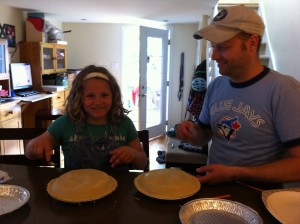 Julia's First Pie with Dad
