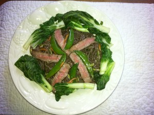 Soba Noodle Salad w/ Seared Beef & Baby Bok Choy